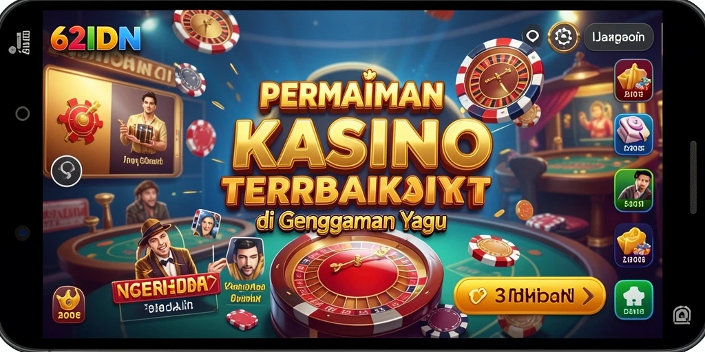 Tampilan gameplay seru di aplikasi Kasino 62IDN.