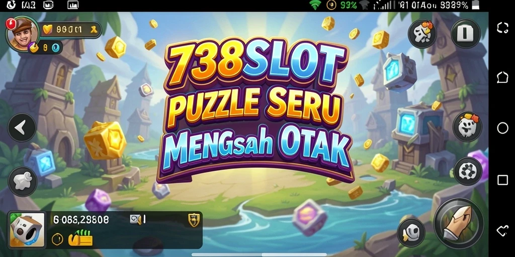 Screenshot utama 738SLOT menampilkan gameplay Puzzle yang seru