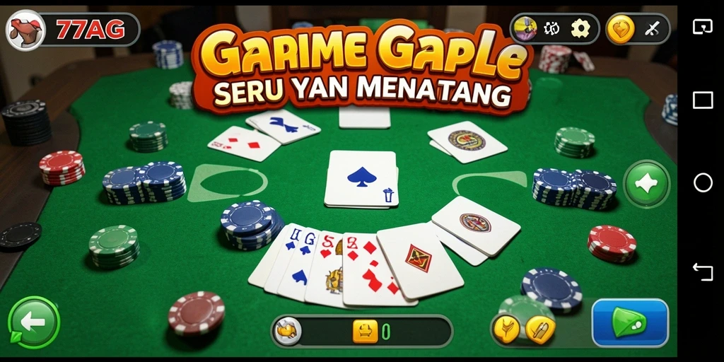 Gameplay seru saat bermain Gaple di 77AG.