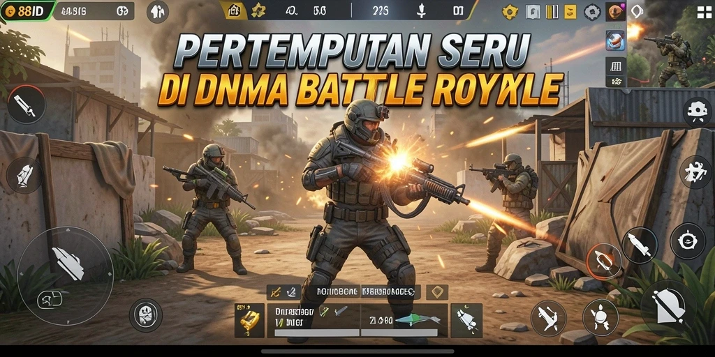 Screenshot gameplay seru di 88ID dengan aksi Battle Royale mendebarkan.