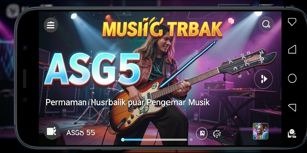 Tampilan gameplay ASG55 yang penuh warna dan dinamis.
