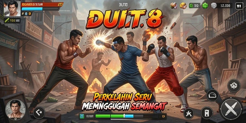 Gameplay Fighting yang seru dan kompetitif di DUIT8.