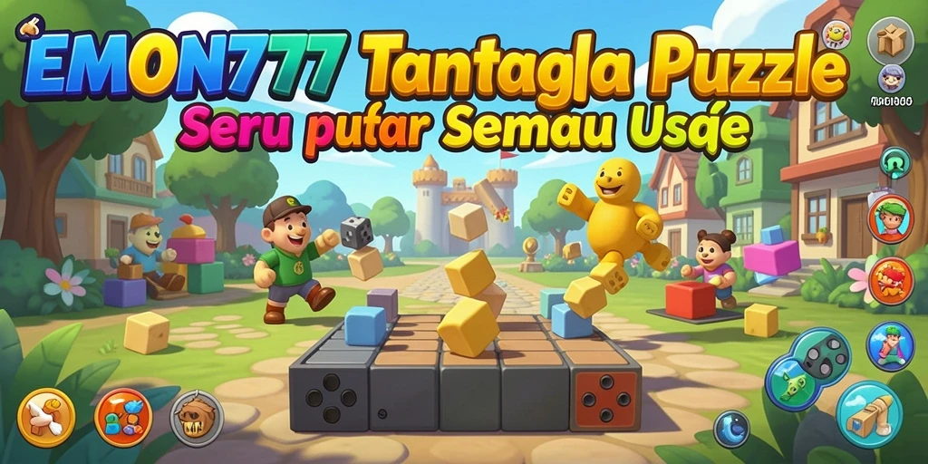 Screenshot gameplay EMON777 menunjukkan tantangan puzzle yang menarik.