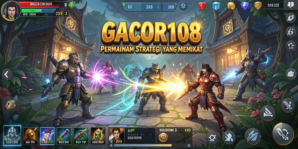 Tampilan utama gameplay GACOR108 yang penuh strategi