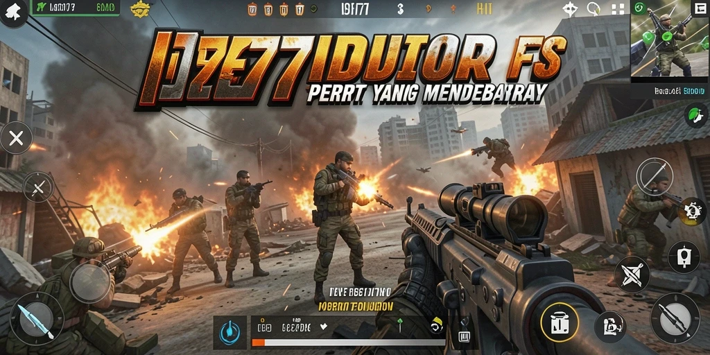 Screenshot menampilkan aksi seru dalam gameplay FPS ID777.