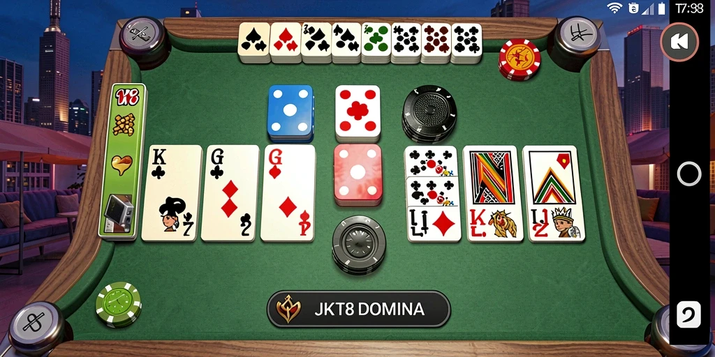 Screenshot permainan Domino JKT8 yang menarik dan seru.