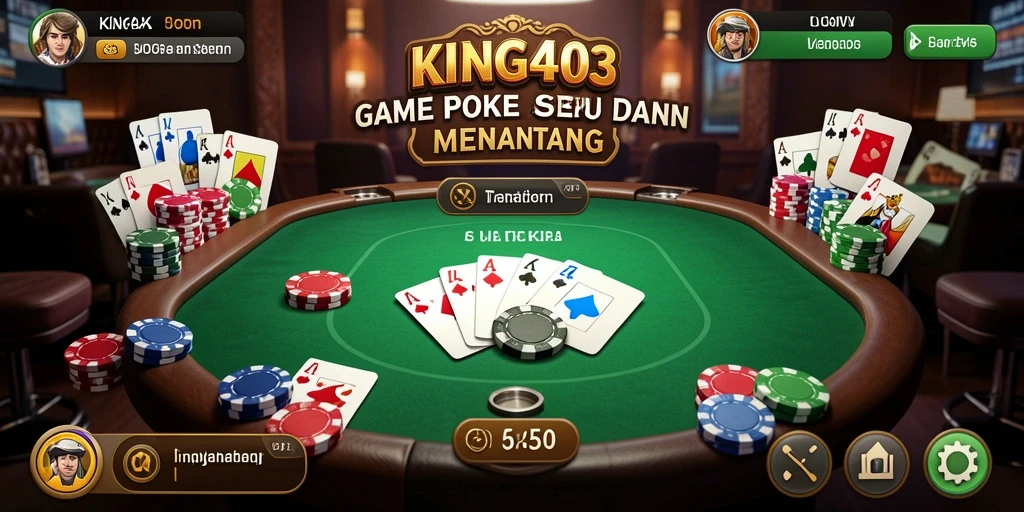 Tangkapan layar KING403 menampilkan momen seru dalam permainan Poker.
