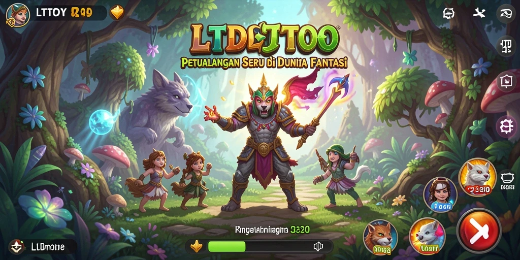 Tampilan antarmuka LTDTOTO dengan aksi petualangan yang seru.