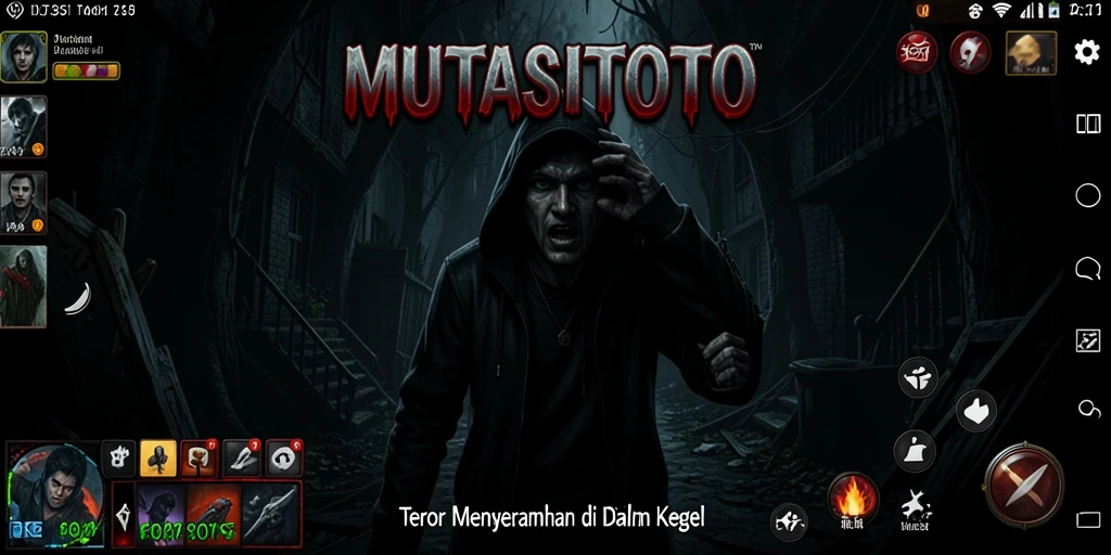 Gambaran gameplay menakutkan di dalam kegelapan.