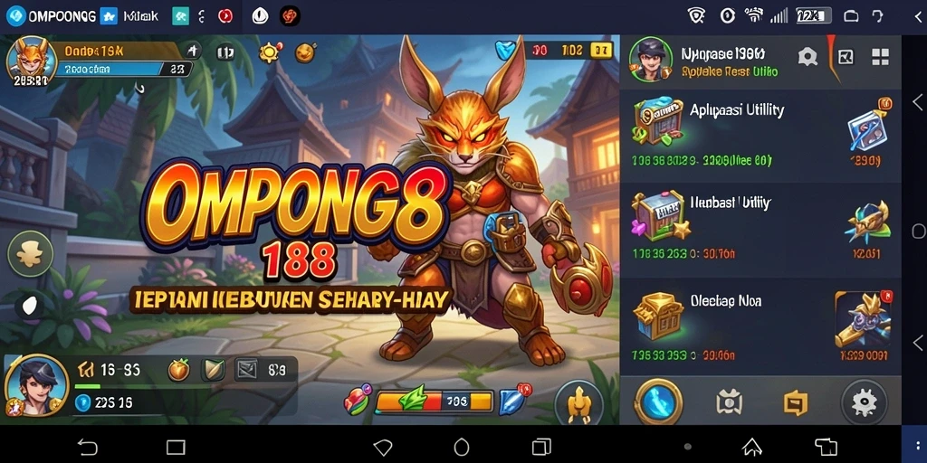Tampilan antarmuka OMPONG188 yang intuitif dan sederhana.