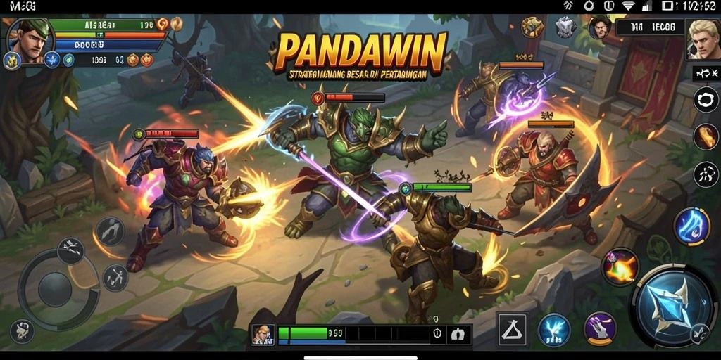 Tampilan menarik gameplay strategi dalam PANDAWIN.