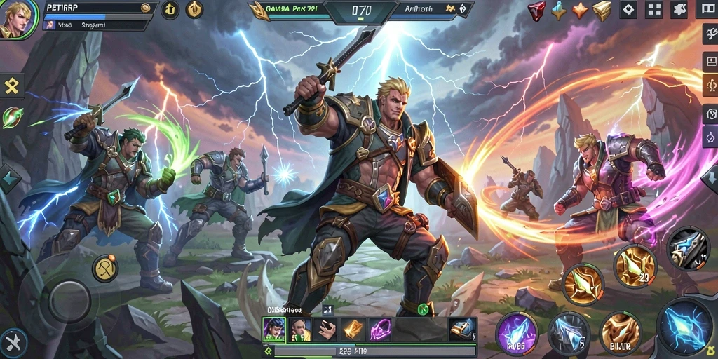 Tampilan utama gameplay PETIRRP yang penuh aksi dan strategi.