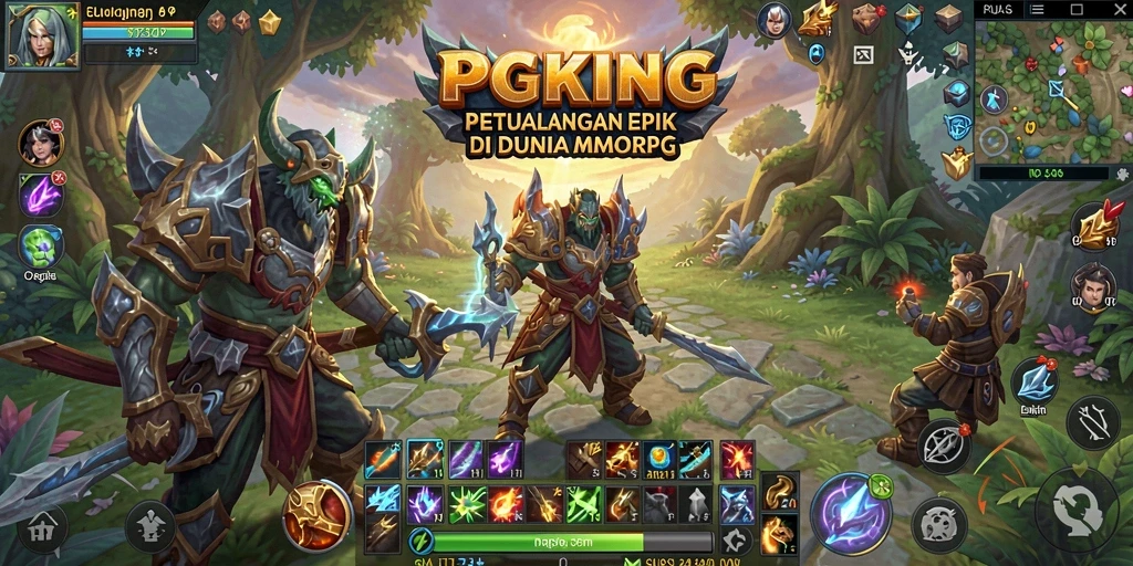 Tampilan gameplay PGKING yang mendebarkan dan seru.