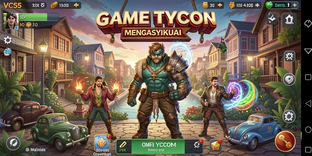 Tampilan menarik dari gameplay Tycoon VC55 yang menantang.