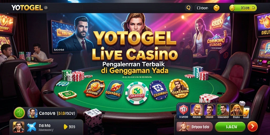 Tampilan gameplay Live Casino yang mengesankan di YOTOGEL.